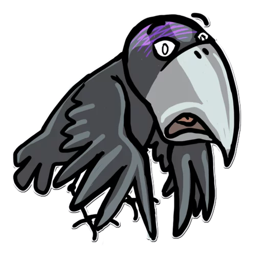 😨 Стикер «Little Crow» для Telegram