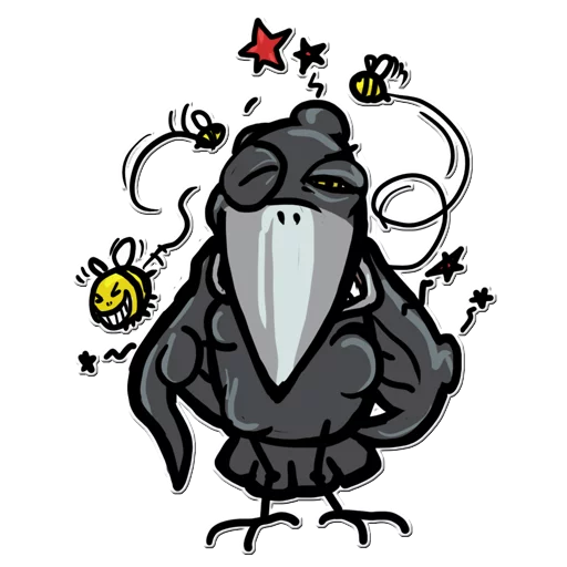 🐝 Стикер «Little Crow» для Telegram