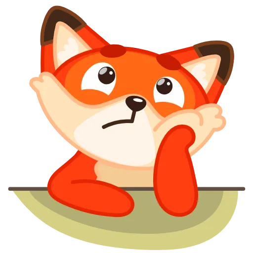 🙄 Стикер «Лисенок» для Telegram