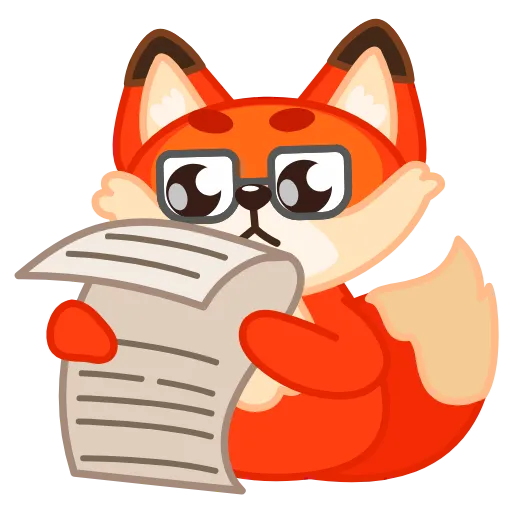 🤓 Стикер «Лисенок» для Telegram