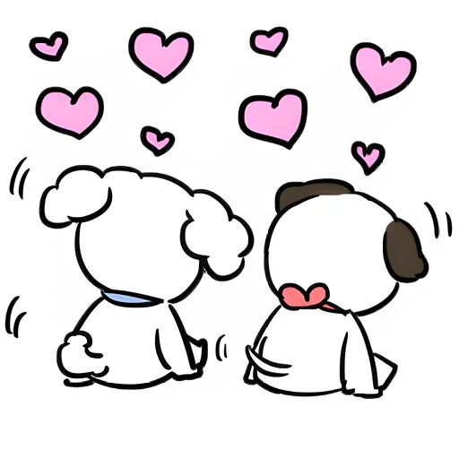 🥰 Стикер «Маленькие собачки» для Telegram