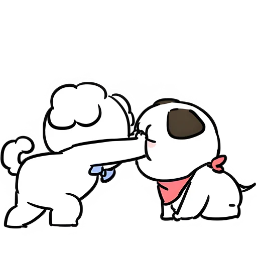 🫸 Стикер «Маленькие собачки» для Telegram