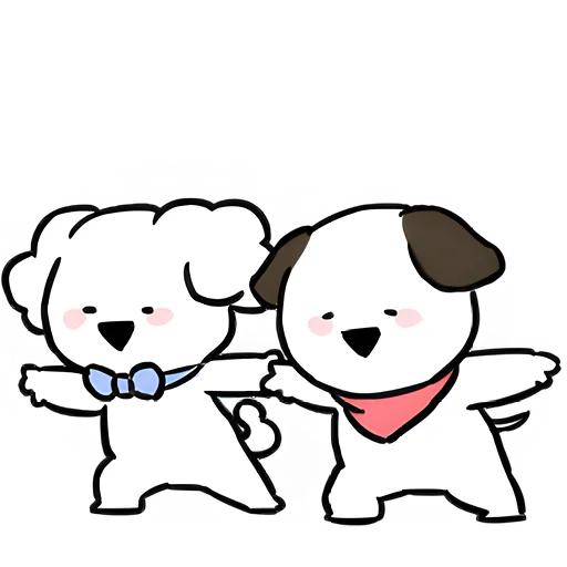 🕺 Стикер «Маленькие собачки» для Telegram
