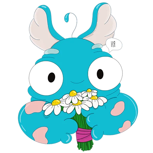 💐 Стикер «Милый монстр Кьюриосити» для Telegram