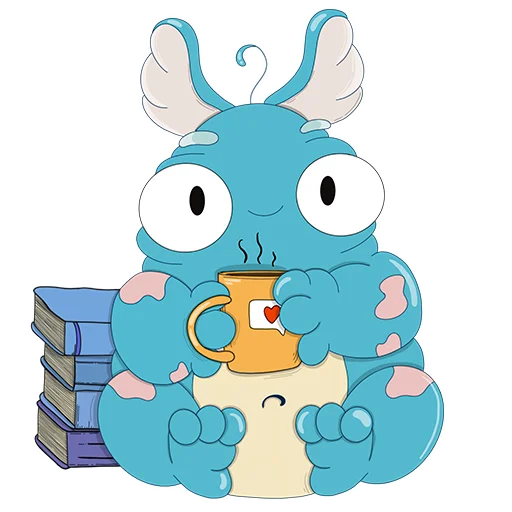☕ Стикер «Милый монстр Кьюриосити» для Telegram