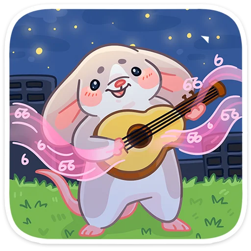 🎸 Стикер «Малыш Обнимышь» для Telegram