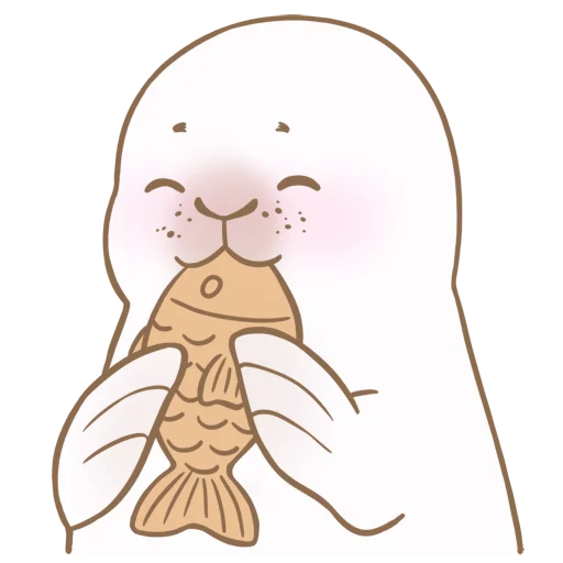 🧇 Стикер «Little white seal» для Telegram