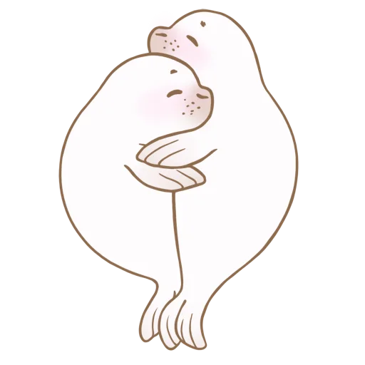 🫂 Стикер «Little white seal» для Telegram
