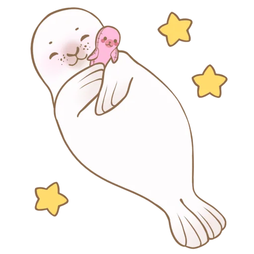 😴 Стикер «Little white seal» для Telegram