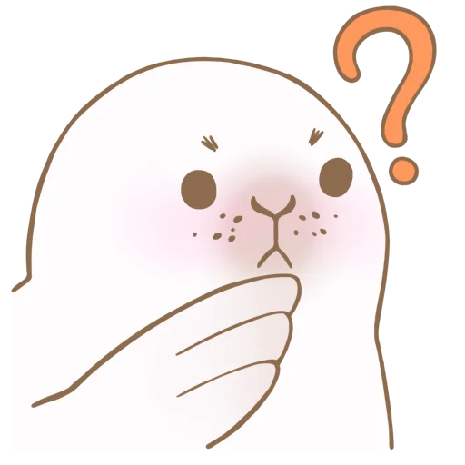 🤔 Стикер «Little white seal» для Telegram