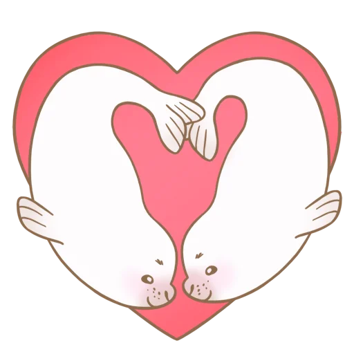 ❤️ Стикер «Little white seal» для Telegram
