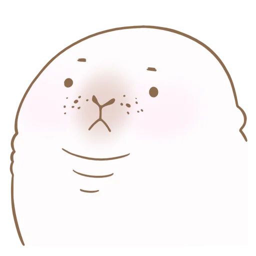 😐 Стикер «Little white seal» для Telegram