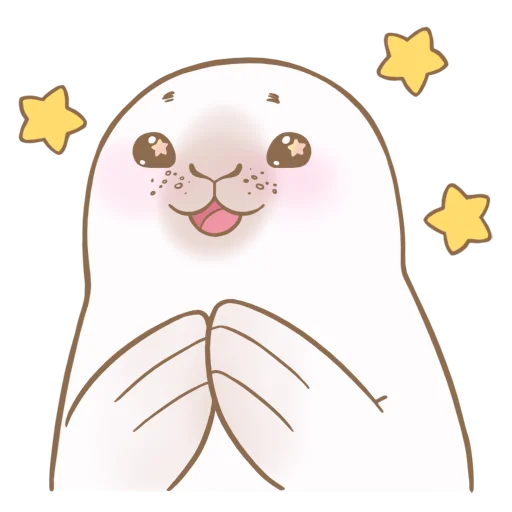 🤩 Стикер «Little white seal» для Telegram