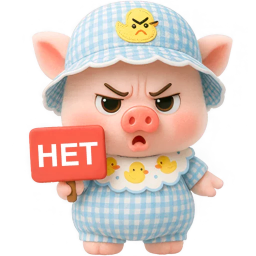 🙅‍♂ Стикер «Маленький поросенок» для Telegram