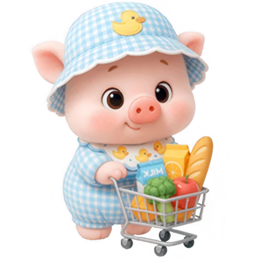 🛒 Стикер «Маленький поросенок» для Telegram