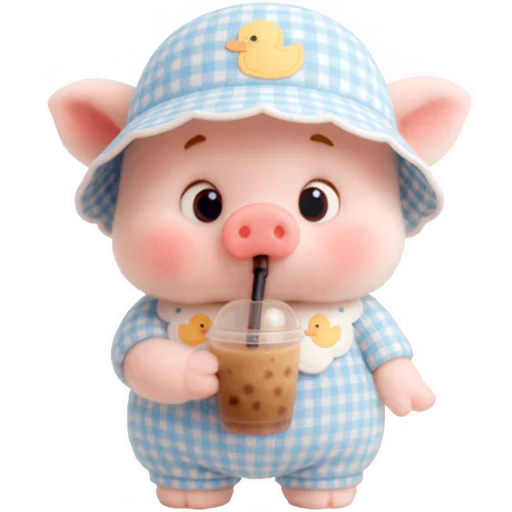🥤 Стикер «Маленький поросенок» для Telegram