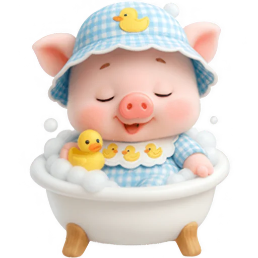 🛁 Стикер «Маленький поросенок» для Telegram