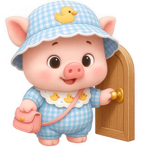🚪 Стикер «Маленький поросенок» для Telegram