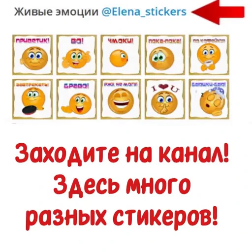 📄 Стикер «Живые эмоции» для Telegram