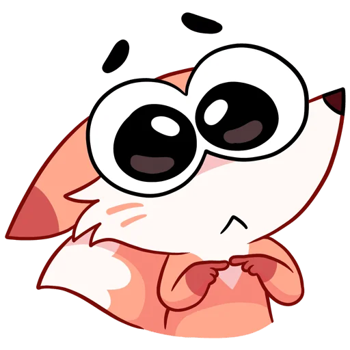 🥺 Стикер «Хитрый рыжий лис Ливси — набор из вк но без надписей» для Telegram