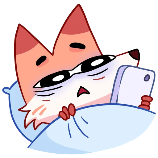 😴 Стикер «Хитрый рыжий лис Ливси — набор из вк но без надписей» для Telegram