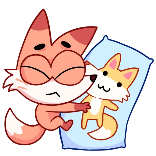 🤗 Стикер «Хитрый рыжий лис Ливси — набор из вк но без надписей» для Telegram