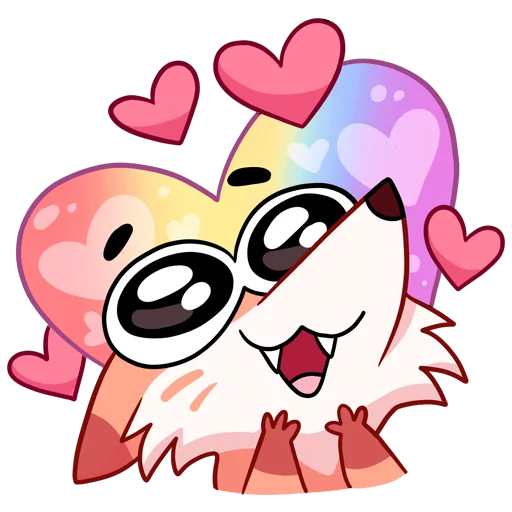 🥰 Стикер «Хитрый рыжий лис Ливси — набор из вк но без надписей» для Telegram