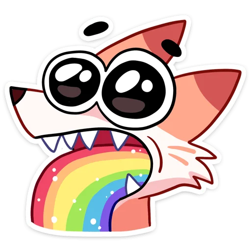 🤩 Стикер «Ливси — хитрый рыжий лис.» для Telegram