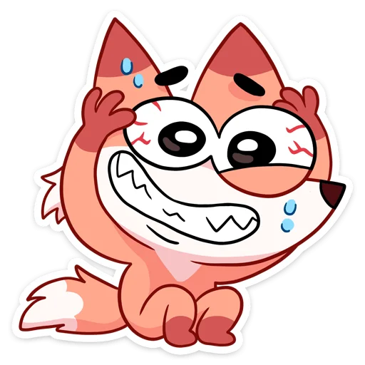😬 Стикер «Ливси — хитрый рыжий лис.» для Telegram