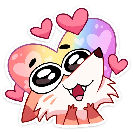 🥰 Стикер «Ливси — хитрый рыжий лис.» для Telegram