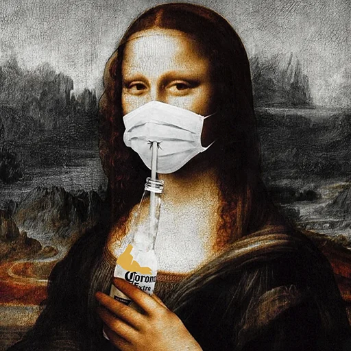 😷 Стикер «LIZA Mona» для Telegram