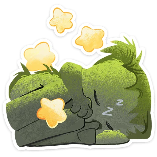 😴 Стикер «Камешковое безобразие» для Telegram