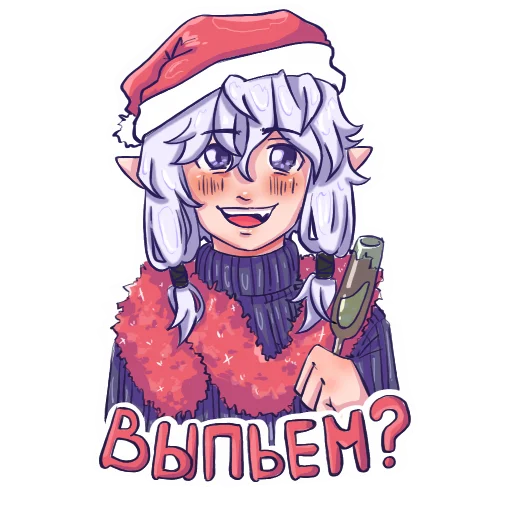 🎄 Стикер «Новогодний коллаб фо» для Telegram