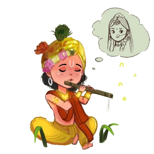 ❤️ Стикер «Lord Krishna» для Telegram