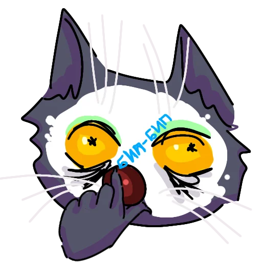👺 Стикер «Кот Лёня» для Telegram
