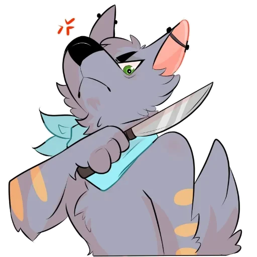🔪 Стикер «LouTheWolf» для Telegram