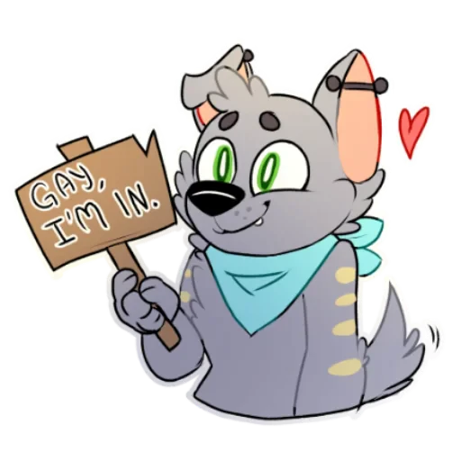🏳‍🌈 Стикер «LouTheWolf» для Telegram