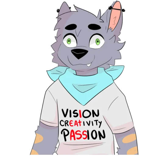 🍑 Стикер «LouTheWolf» для Telegram