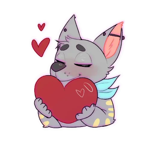❤️ Стикер «LouTheWolf» для Telegram