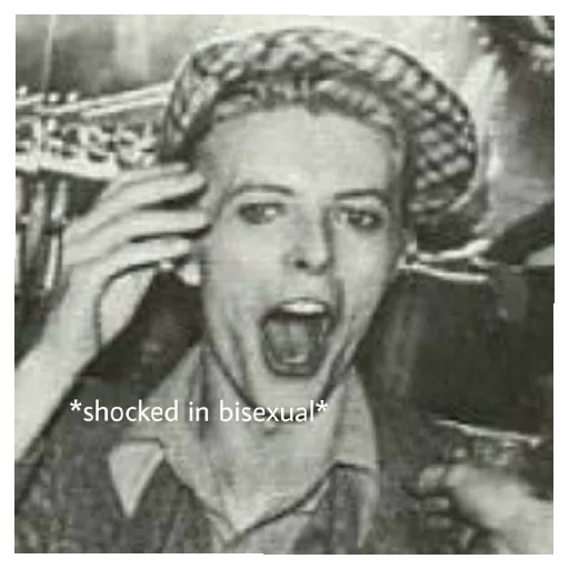 😲 Стикер «Love david bowie» для Telegram