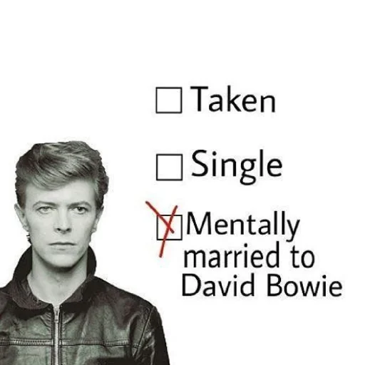 👰 Стикер «Love david bowie» для Telegram