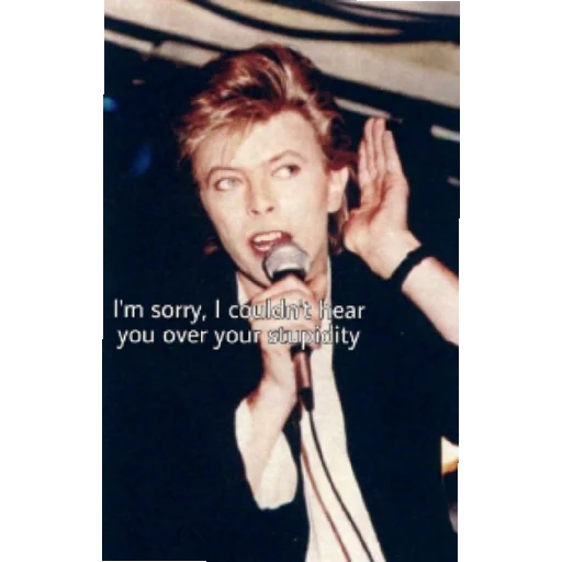 👂 Стикер «Love david bowie» для Telegram