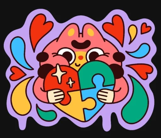🤩 Стикер «Любовь» для Telegram