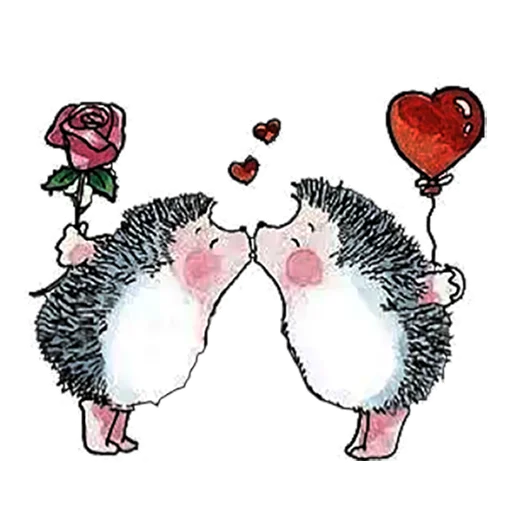 😘 Стикер «Влюбленный ёжик» для Telegram