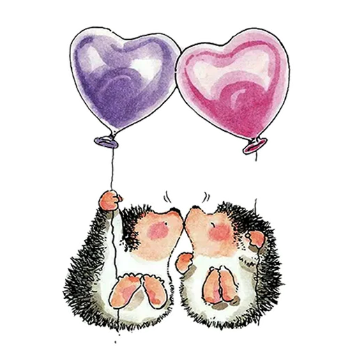 😘 Стикер «Влюбленный ёжик» для Telegram