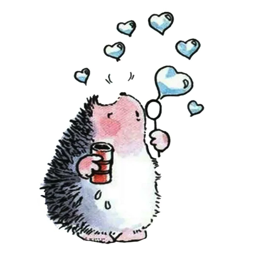 💕 Стикер «Влюбленный ёжик» для Telegram