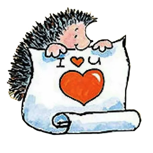 ❤️ Стикер «Влюбленный ёжик» для Telegram