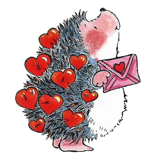 ❤️ Стикер «Влюбленный ёжик» для Telegram
