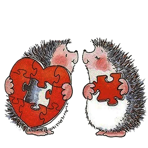 💘 Стикер «Влюбленный ёжик» для Telegram