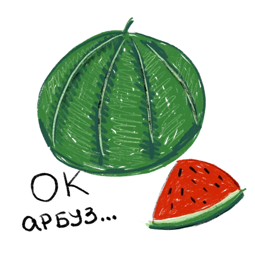 🍉 Стикер «Тебя Люблю» для Telegram